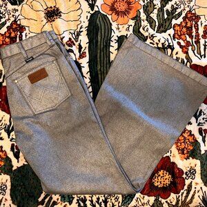 Fender  x Wrangler Silver Bell Bottoms w/ Guitar Pick - Size 29x32 (NWOT)